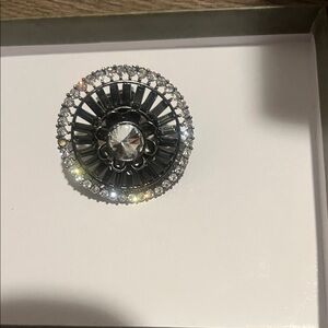 Elegant Black and Silver ring